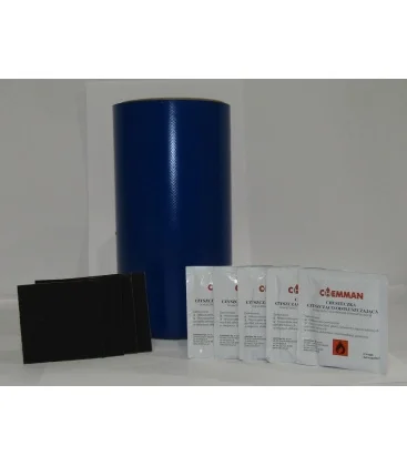 Barato PARCHE LONA AUTOADHESIVO AZUL 2,2 METROS ANCHO 22CM