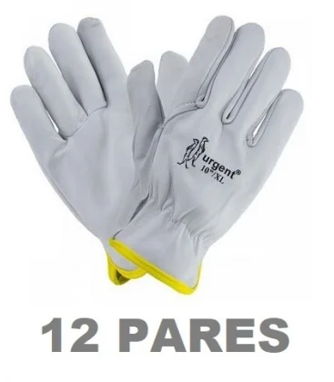 Ocasión Especial 12 PARES GUANTES PIEL GRIS-TALLA 10